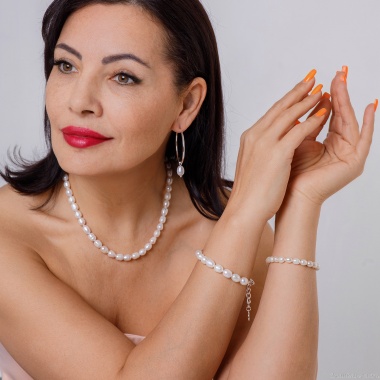 Браслет Fiore Luna, Pearle Сarabiner, CL4528 S Браслет Fiore Luna, Pearle Сarabiner, CL4528 S